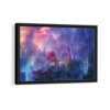 blue temple framed canvas black frame