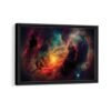 deep space framed canvas black frame