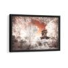 japanese pagoda framed canvas black frame