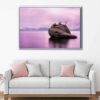 lake tahoe floating frame canvas