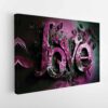  tableau sur toile imprimée calligraphie de l'amour 