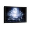 night butterflies framed canvas black frame