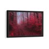 red maple forest framed canvas black frame