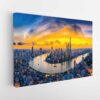 shanghai sunset stretched canvas