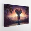 surreal elephant stretched canvas