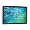water bubbles framed canvas black frame