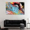 1 panels colorful swirl canvas art