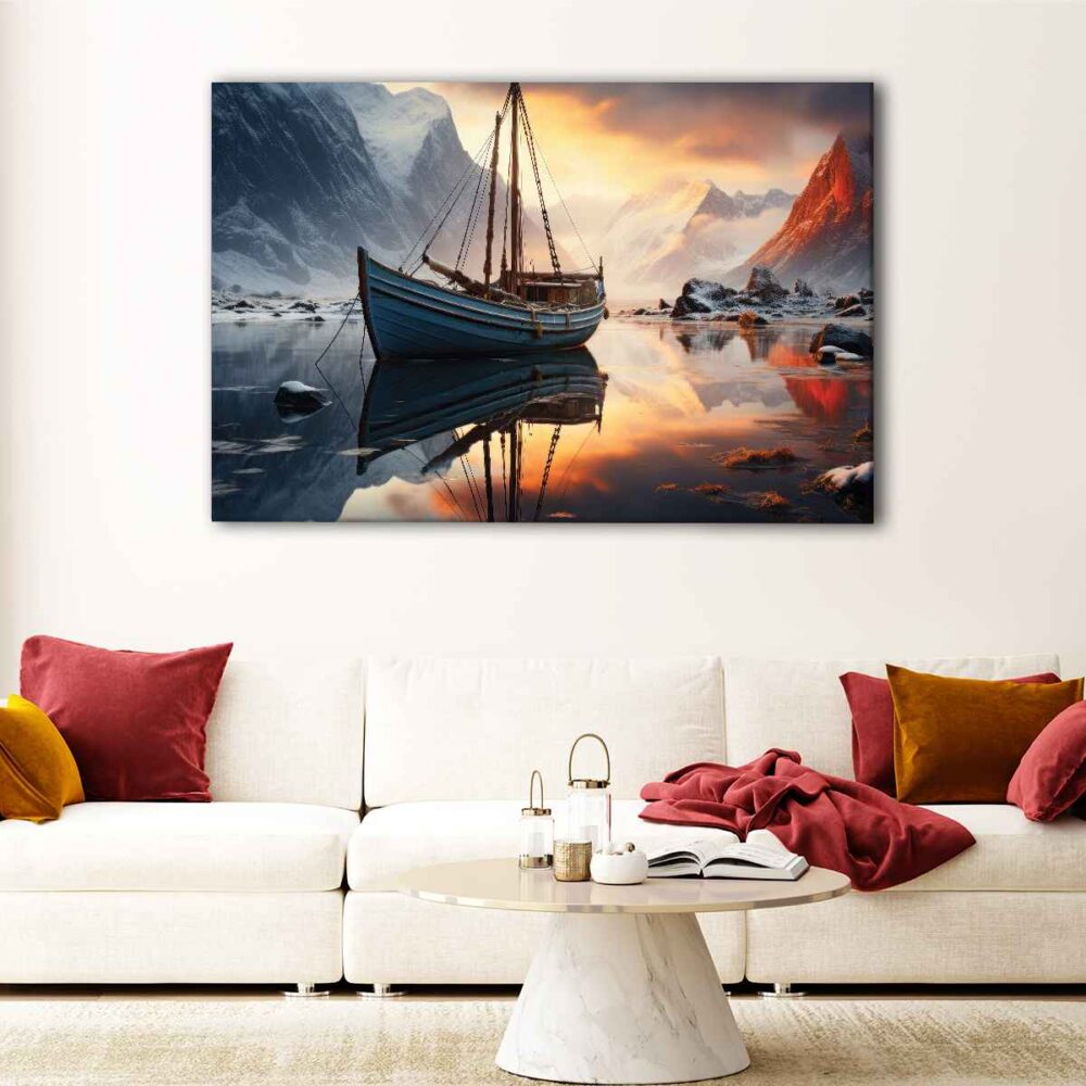 tableau bateau de montagne