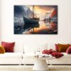 tableau bateau de montagne