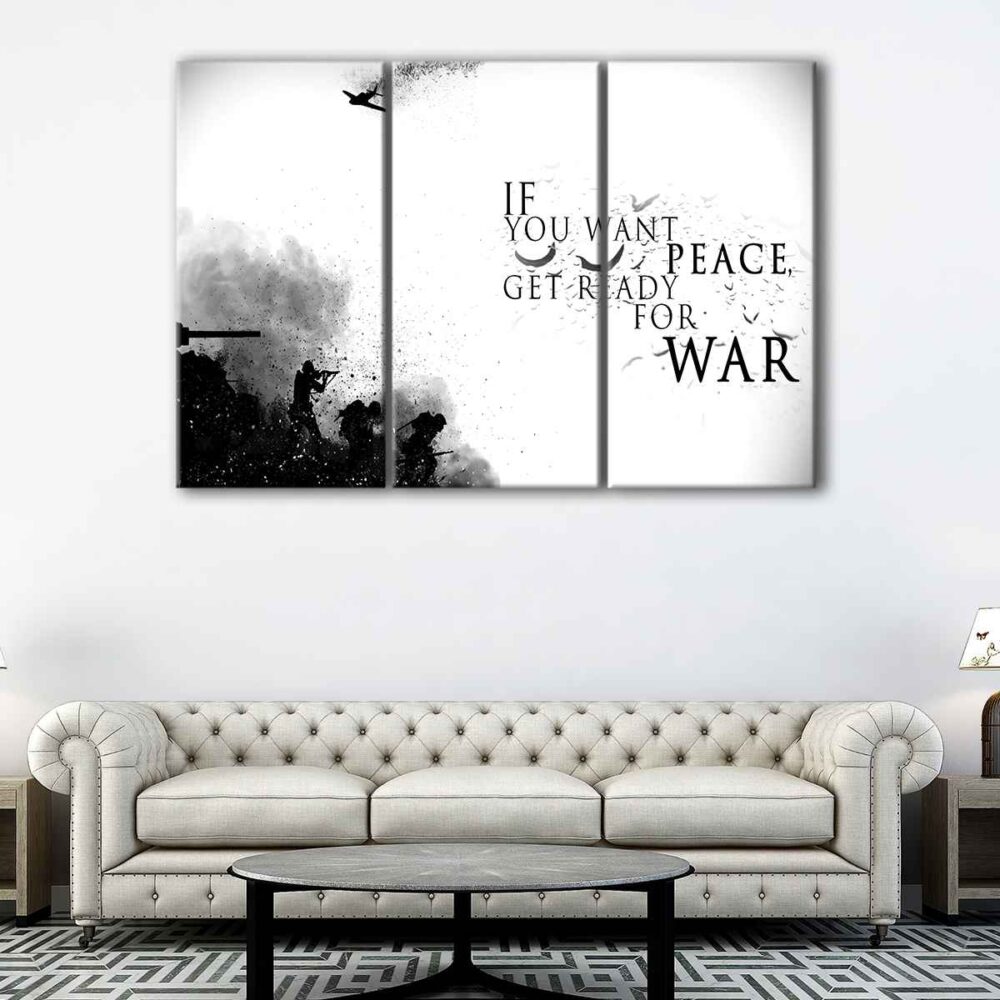 tableau tryptique citation sur la  guerre