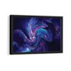 blue chaos framed canvas black frame