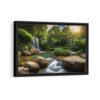 dream garden framed canvas black frame