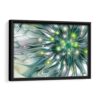 exotic flower framed canvas black frame
