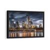 frankfurt skyline framed canvas black frame