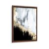 golden marble framed canvas walnut brown