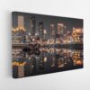 hong kong by night stretched canvas