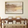 neutral gold floating frame canvas