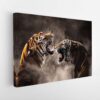 roaring tigers stretched canvas