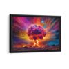 the great explosion framed canvas black frame