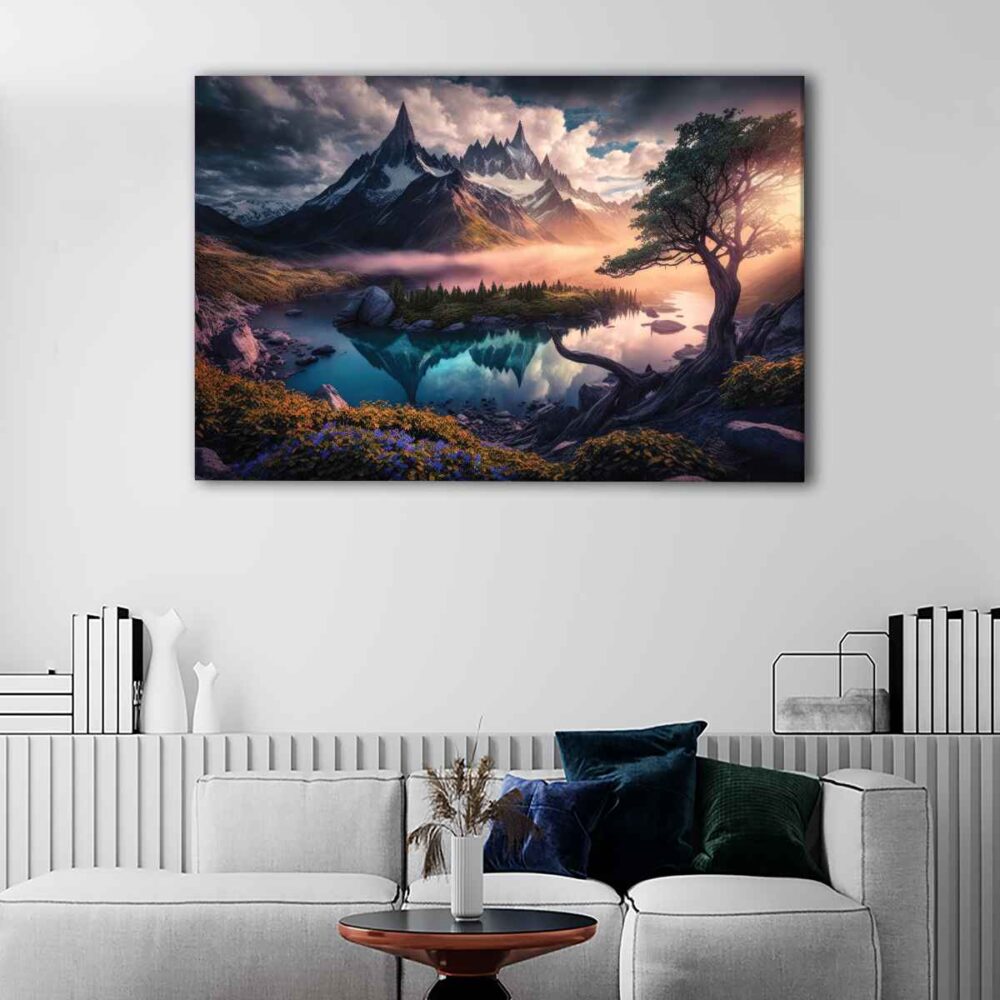 1 panels morning fog canvas art