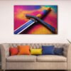 1 panels rainbow katana canvas art