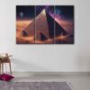 3 panels mars pyramid canvas art