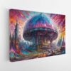 alien city stretched canvas
