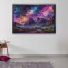 cosmic night floating frame canvas