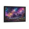 cosmic night framed canvas black frame
