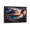 morning fog framed canvas black frame