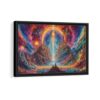 psychedelic kingdom framed canvas black frame