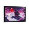 red moon temple framed canvas black frame