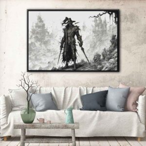 the evil hunter floating frame canvas