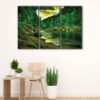 3 panels amazonia forest canvas art