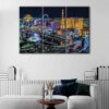 tableau tryptique Las Vegas la nuit
