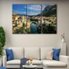 3 panels mostar old bridge canvas art