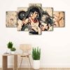 5 panels bruce lee dragon canvas art