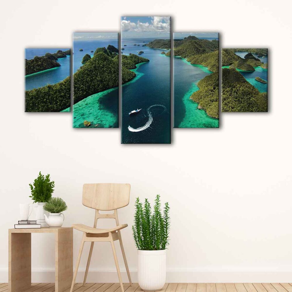 tableau îles d'Hawaï 5 pièces