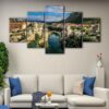 5 panels mostar old bridge canvas art