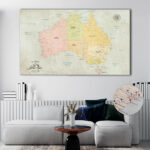 Classic push pin Australia map featured