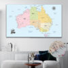 Colorful push pin Australia map featured
