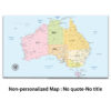 Colorful push pin Australia map no quote