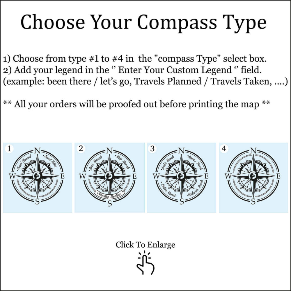 Colorful push pin australia map Compass personalization
