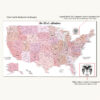 Pink usa map detailed