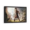 assassins creed odyssey framed canvas black frame