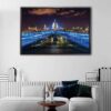 dublin at night floating frame canvas