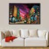 dublin graffiti floating frame canvas