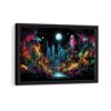 graffiti jungle framed canvas black frame
