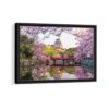 himeji castle framed canvas black frame