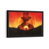 indiana jones 2 framed canvas black frame